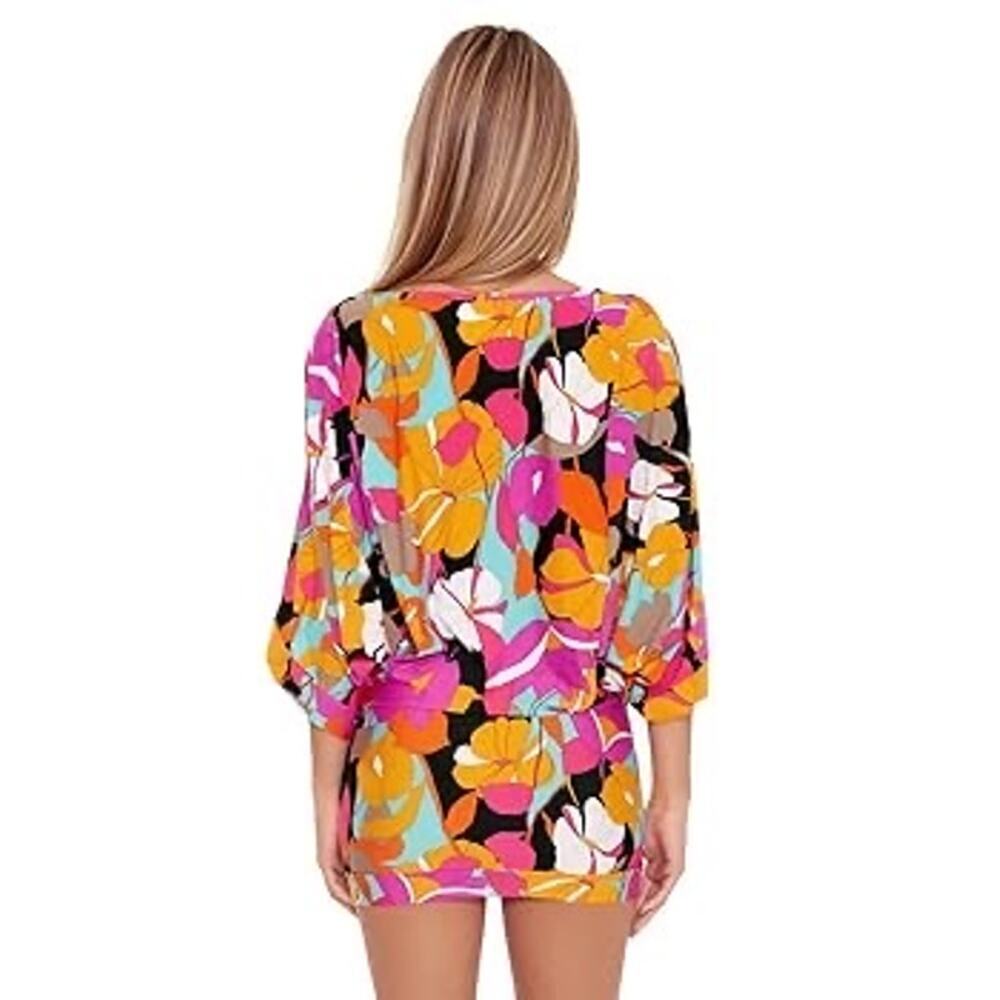Trina Turk Gemini Floral Swim Tunic Cover-Up S/P - Picture 2 of 6